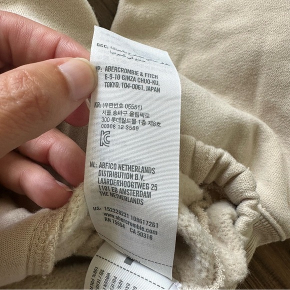 Abercrombie & Fitch Soft A&F Cinch Waist Jacket Medium Beige Crop 1/2 Zip Pocket - Picture 4 of 9